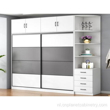 Wit 2 Open schuifdeur modulaire garderobe meubels